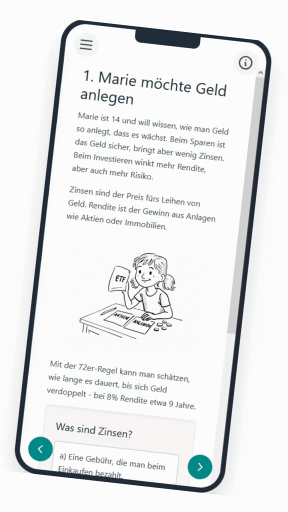 Marie und die Geldanlage webapp